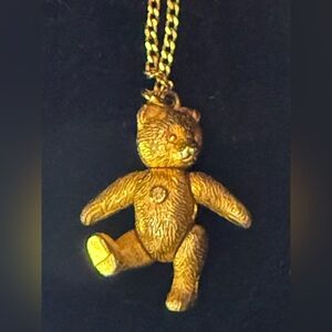 Steiff Teddy Bear Pendant Necklace - articulated